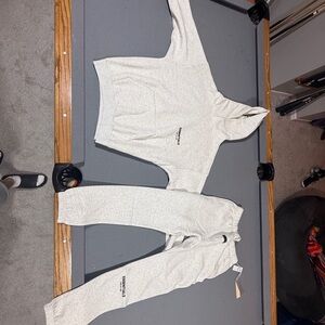 Essentials Light Gray Hoodie+sweatpants